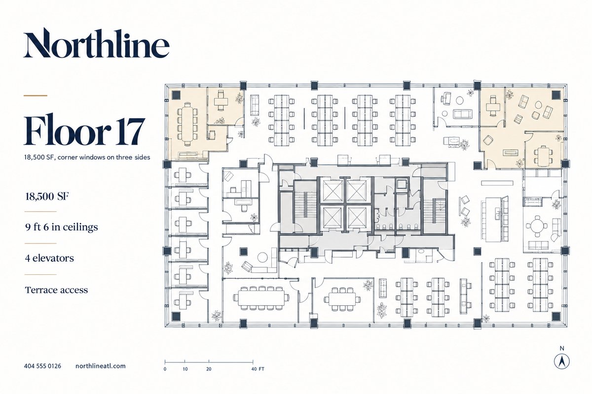 Northline Floor 17 leasing floor plan