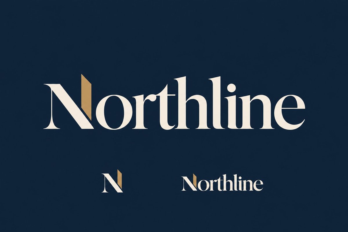 Northline logo board on navy