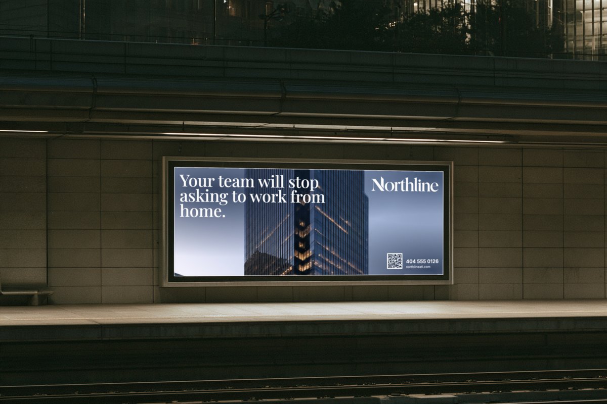 Northline subway platform poster