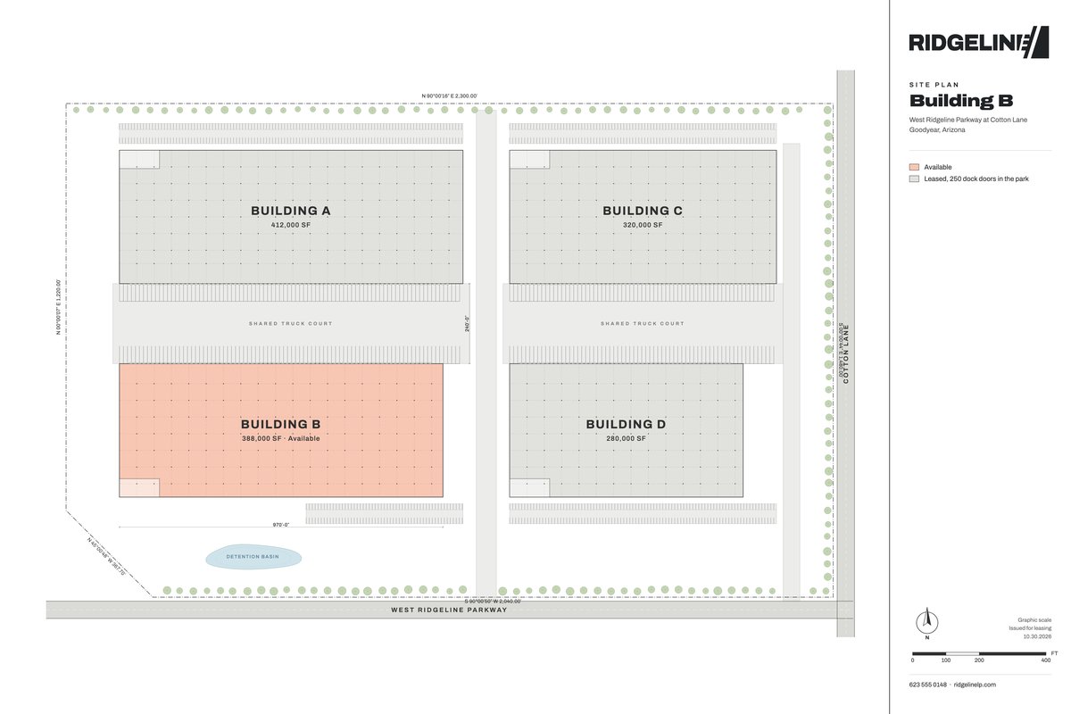 Ridgeline engineered site plan with Building B highlighted