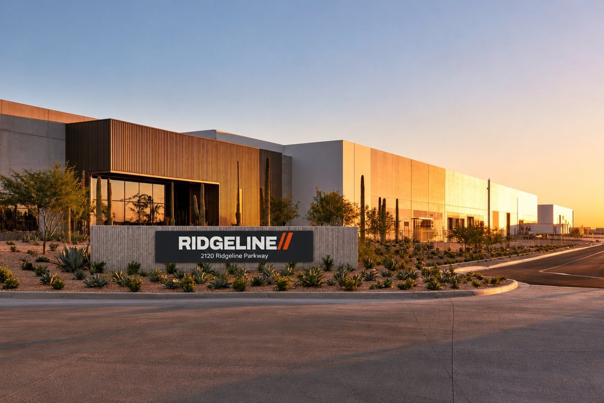 Ridgeline monument sign at a logistics park