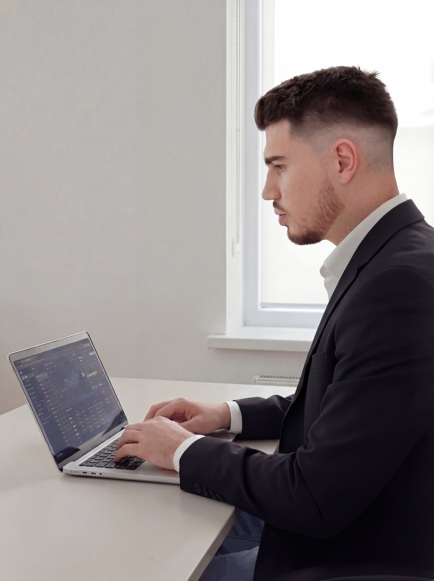 Dorian Blanc à son bureau, spécialiste publicité en ligne et sites internet pour artisans
