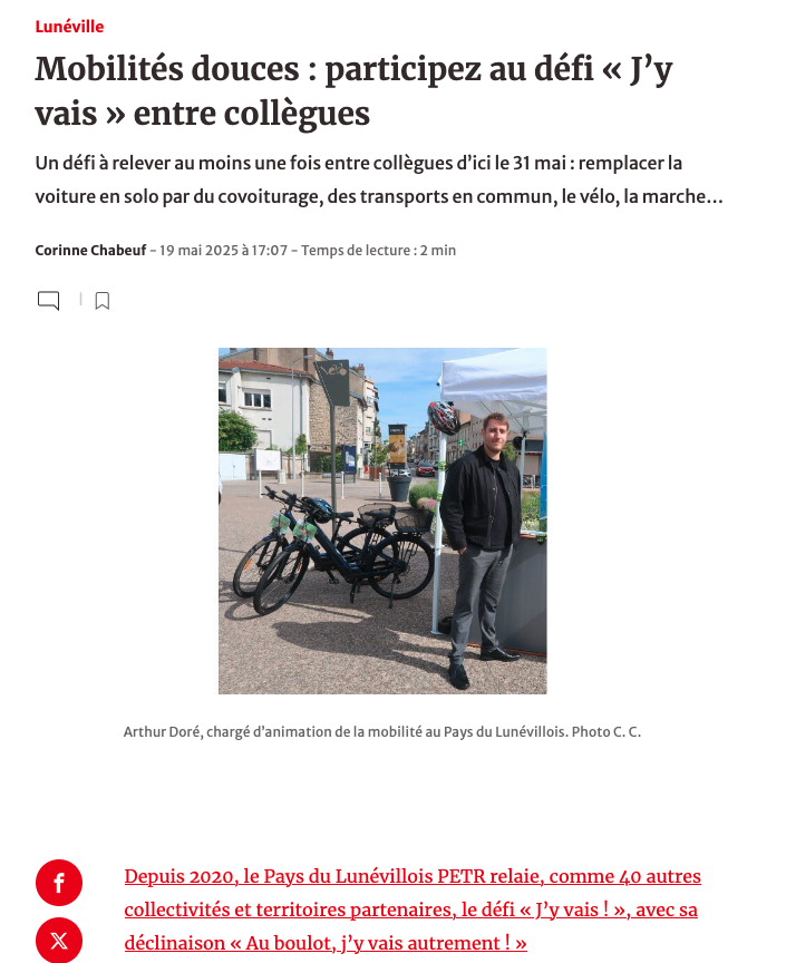 Article Républicain Lorrain Lunéville DJV 2025