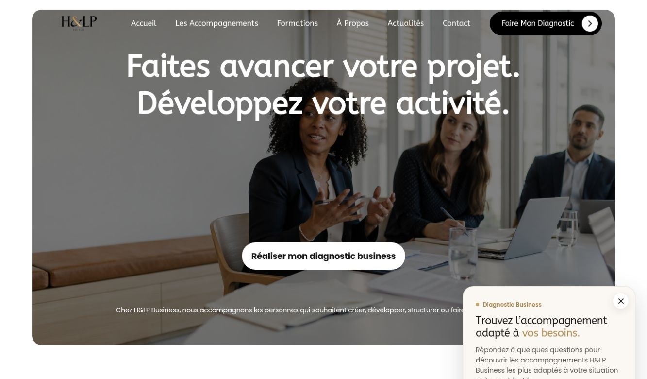 Capture du site H&LP Business