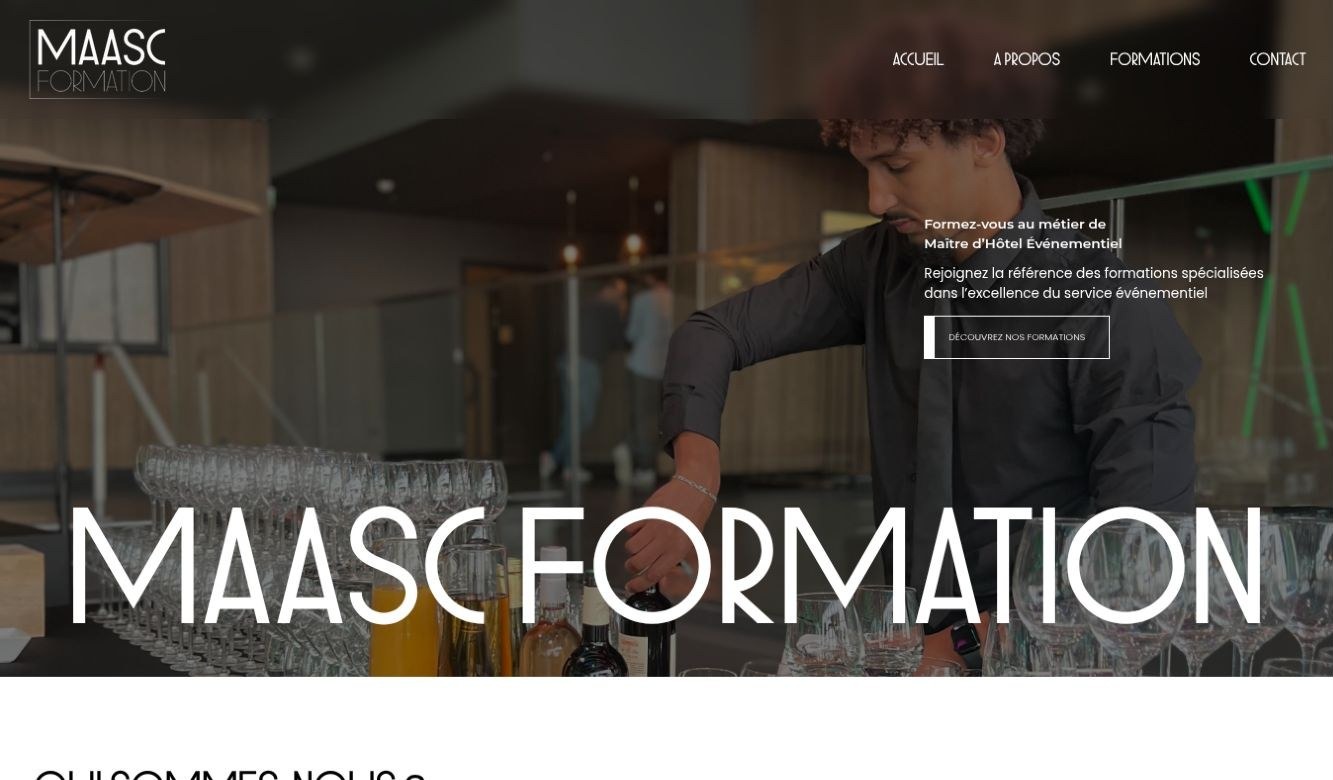 Capture du site MAASC Formation