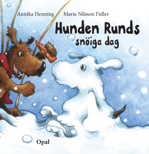 Hunden runds snöiga dag