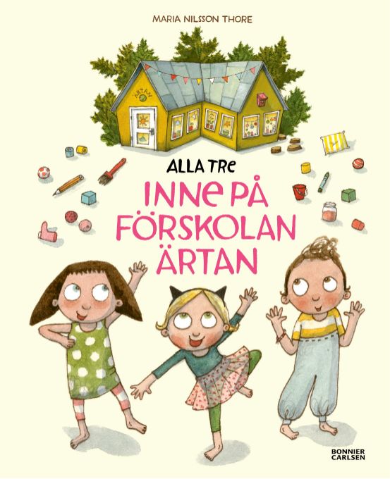 Alla tre inne på förskolan Ärtan 