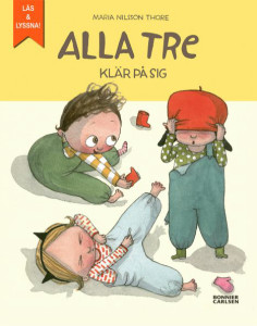 Alla tre klär på sig 