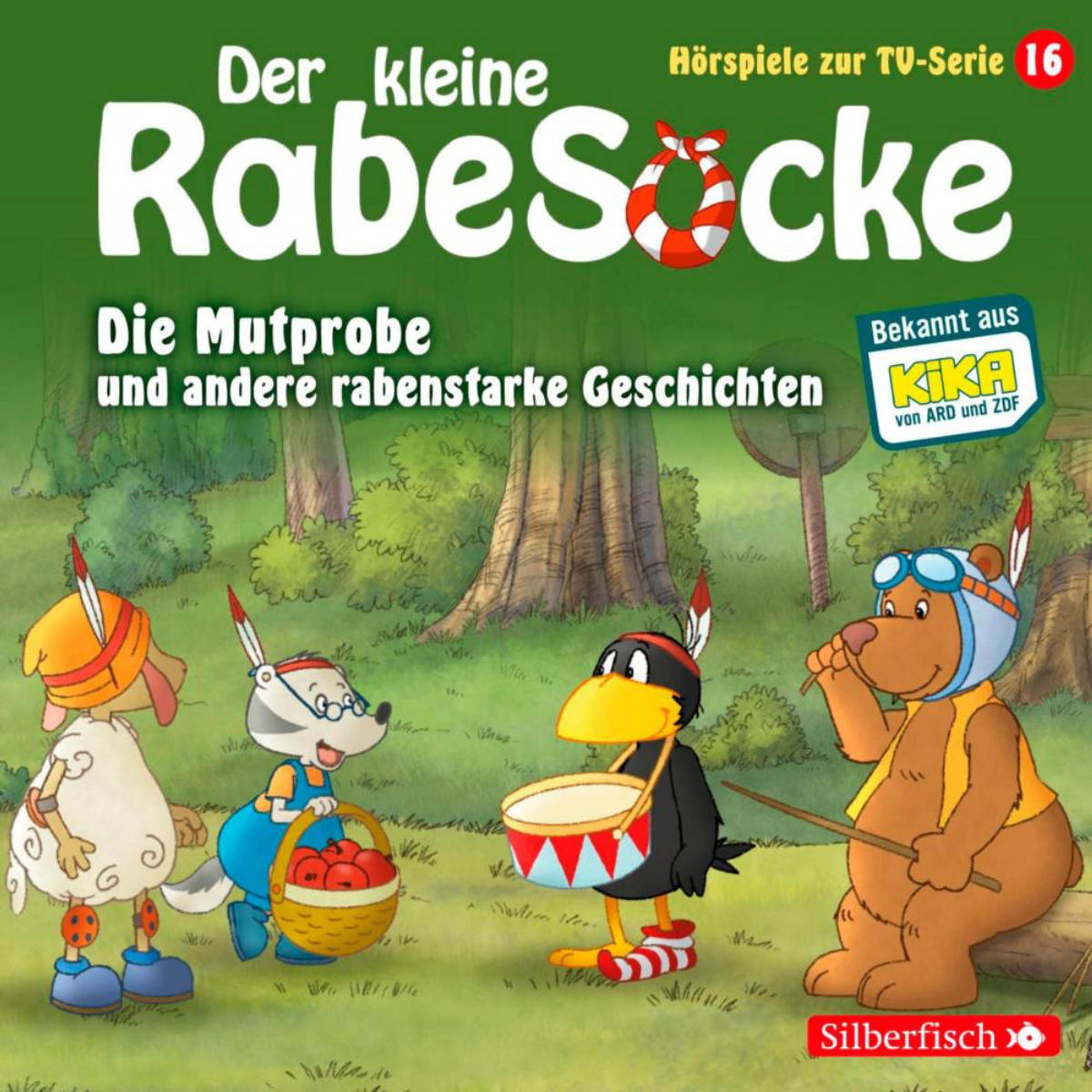 Die Mutprobe, Ein echter Krimi, Der geteilte Wald  (Der kleine Rabe Socke - Hörspiele zur TV Serie 16)