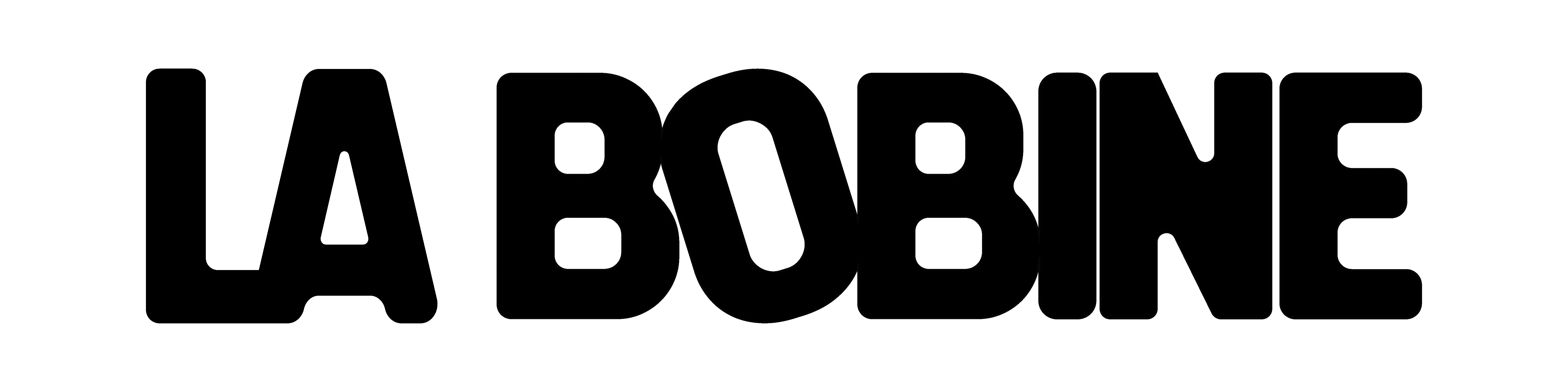Logo textuel noir "LA BOBINE", votre média culturel dédié à la scène française.
