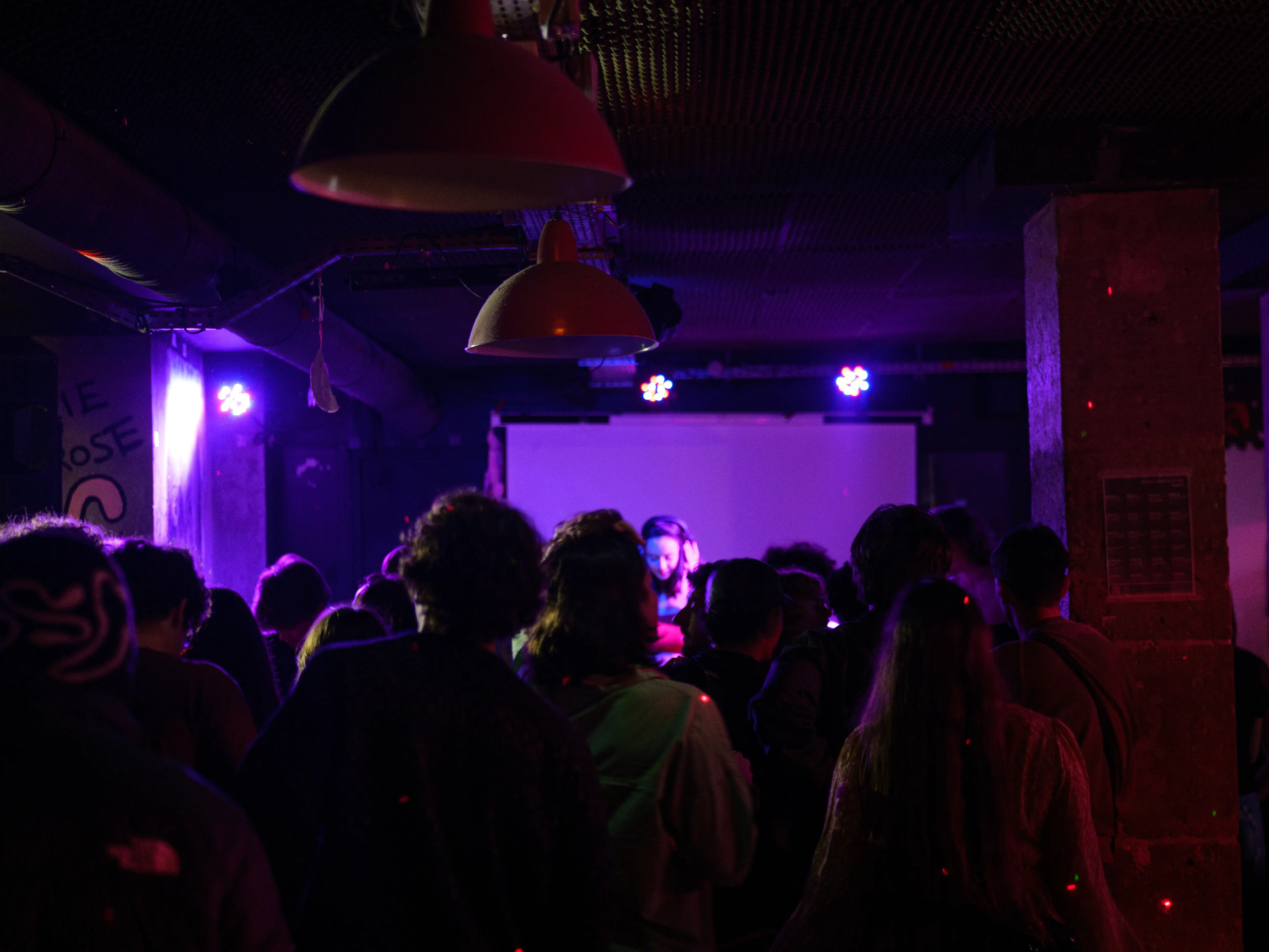 Vue du public de dos dans un club tamisé, au cœur des événements culturels Paris.