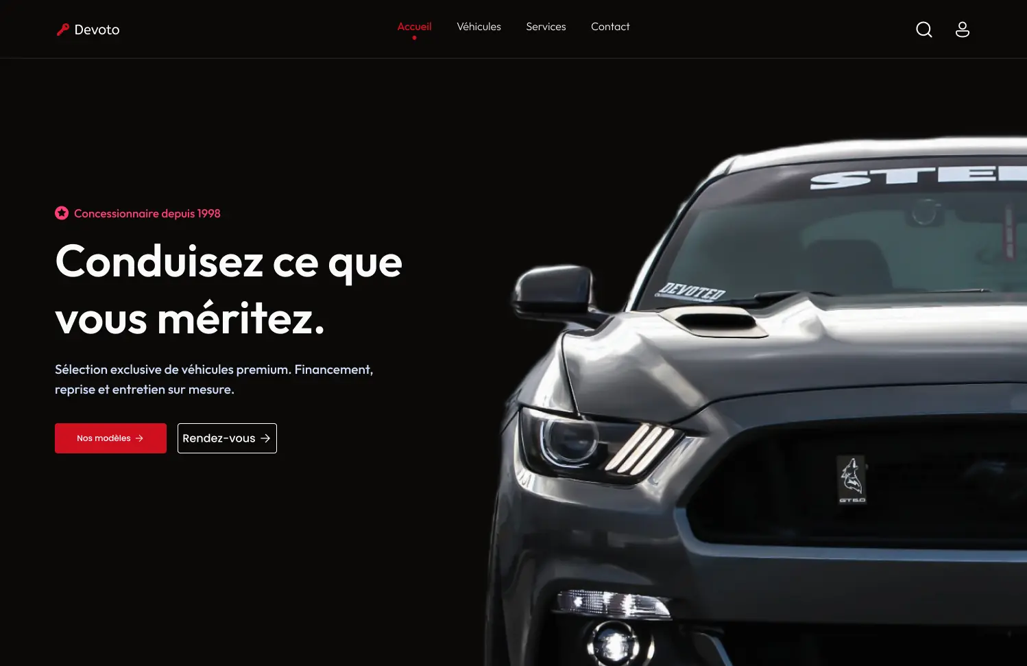Création site web concessionnaire automobile Devoto Motors - Yaxor agence web Clermont-Ferrand