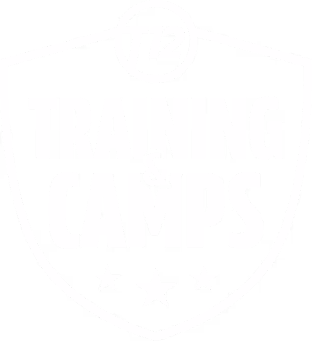 Shield-shaped logo with the text 'T12 Training & Camps' and three stars below.