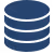 Datenbanksymbol mit drei übereinanderliegenden zylindrischen Schichten.