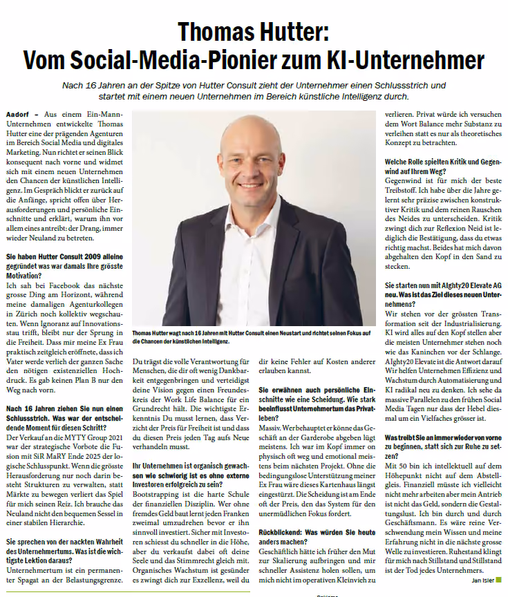 Thomas Hutter: From Social Media Pioneer to AI Entrepreneur
