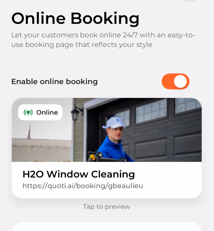 Website & booking page