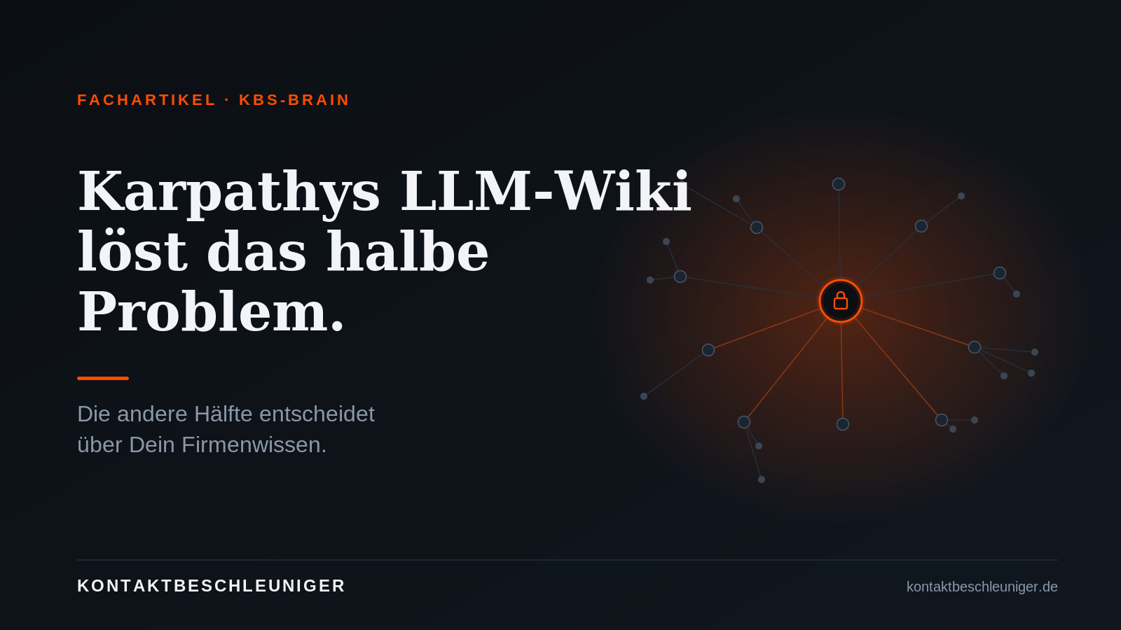 Karpathys LLM-Wiki löst das halbe Problem. Die andere Hälfte entscheidet über Dein Firmenwissen