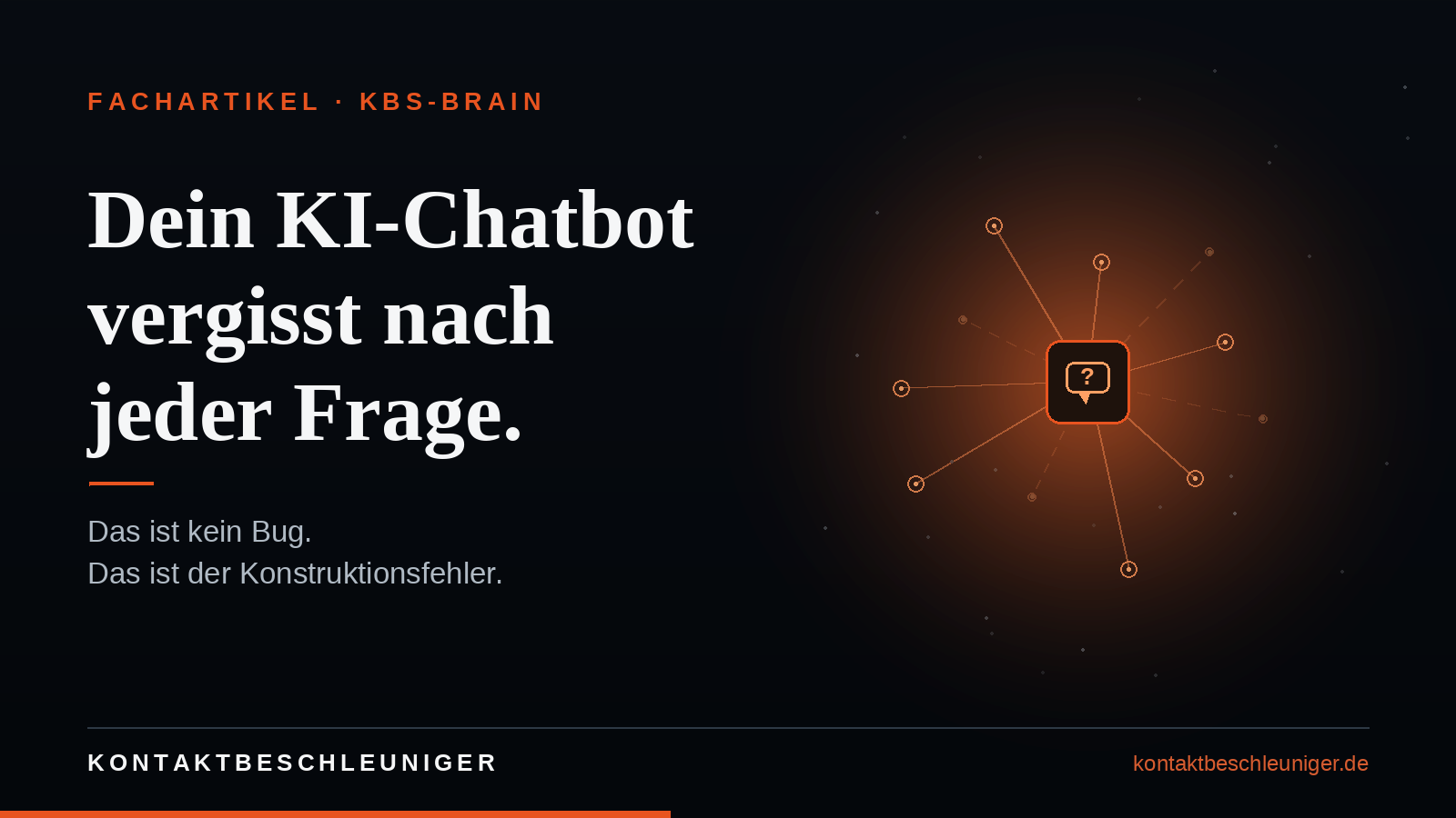 Dein KI-Chatbot vergisst nach jeder Frage. Das ist kein Bug, das ist der Konstruktionsfehler.