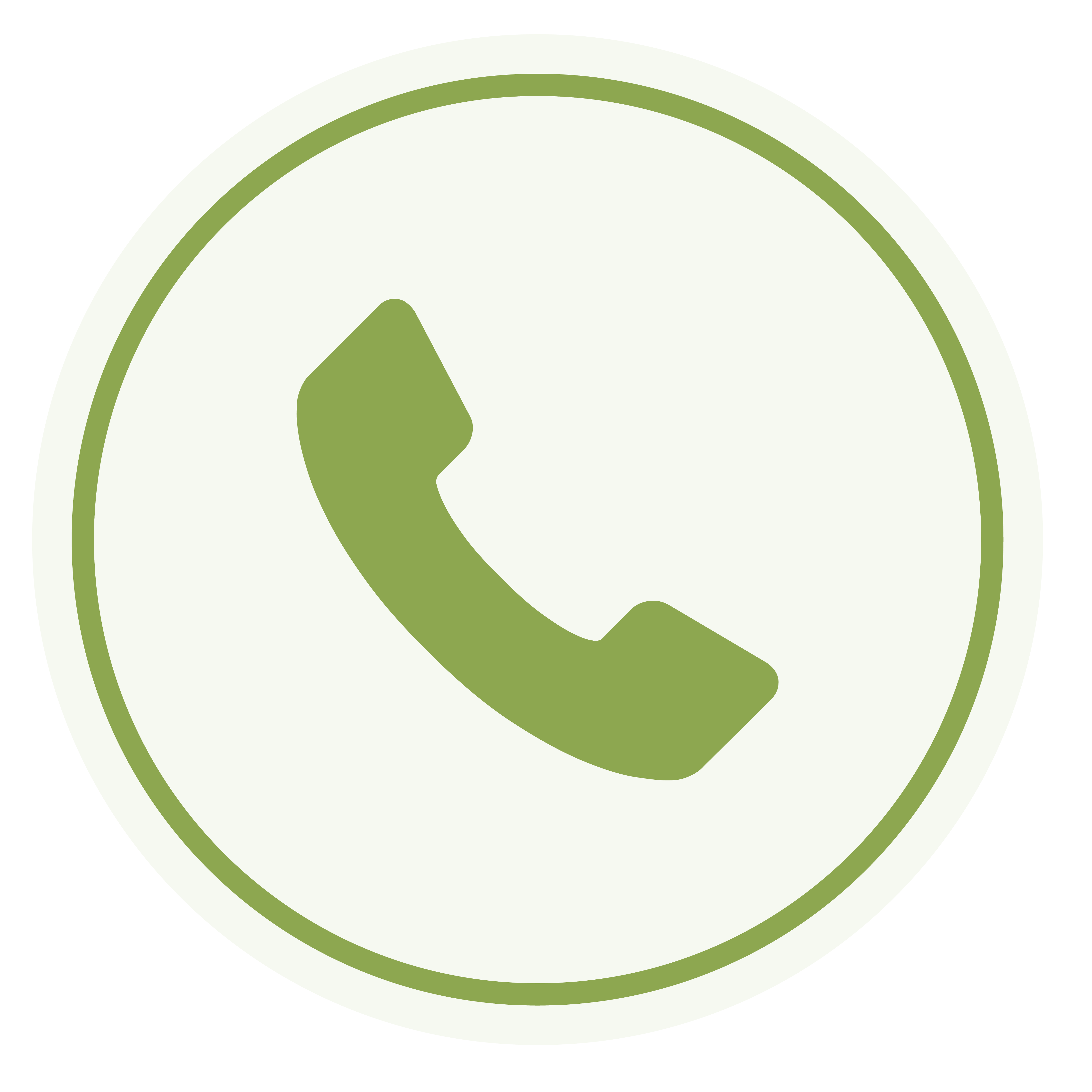 Grünes Telefonsymbol in einem grünen Kreis auf weißem Hintergrund.