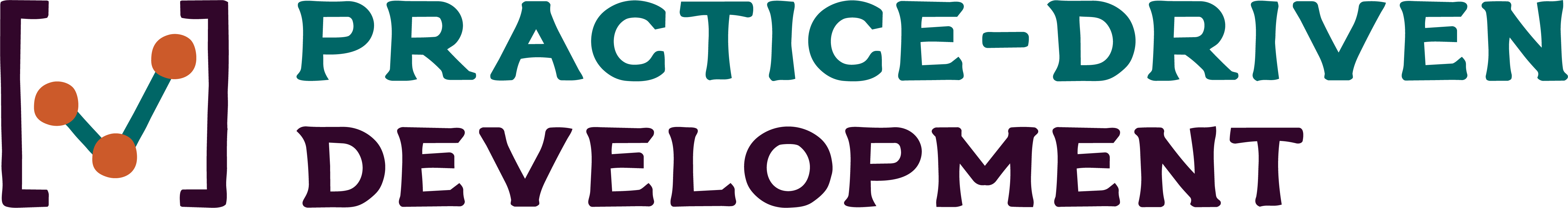 This image is the logo for Practice-Driven Development, a consulting business run and founded by Eliza Moeller.