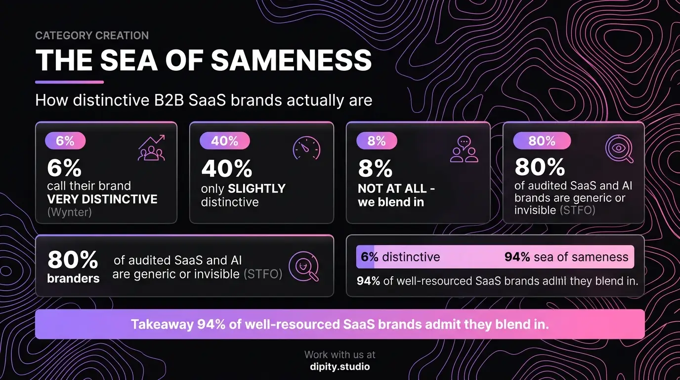 The Sea of Sameness - how distinctive B2B SaaS brands actually are