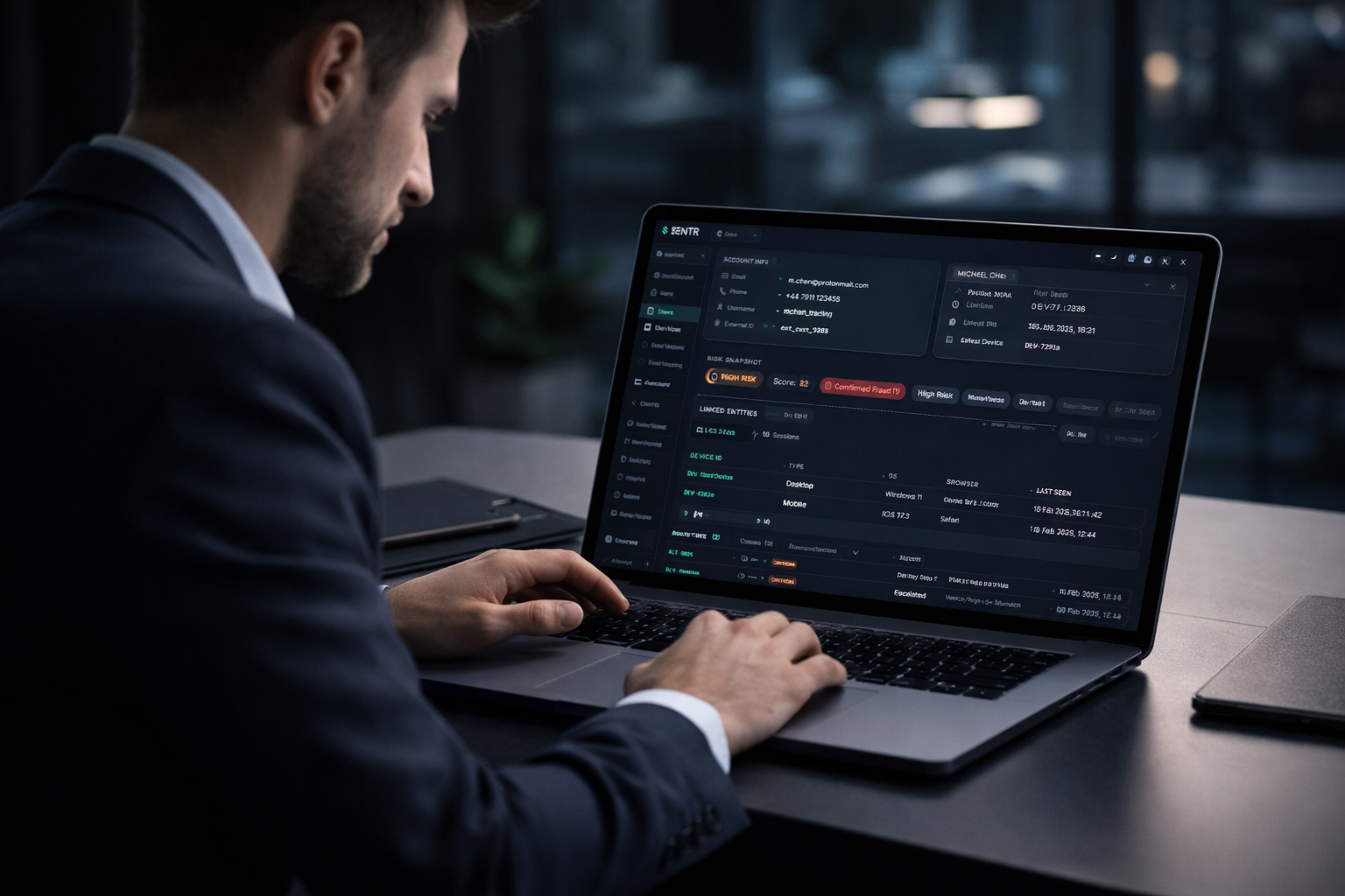 image of a reflective data visualization meeting