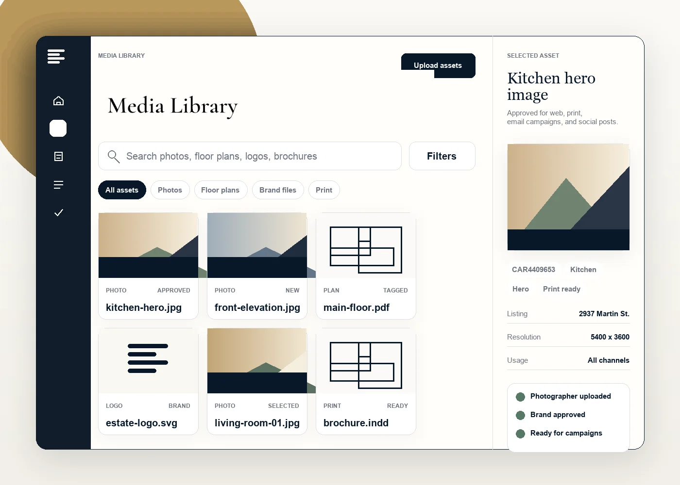 media library mockup