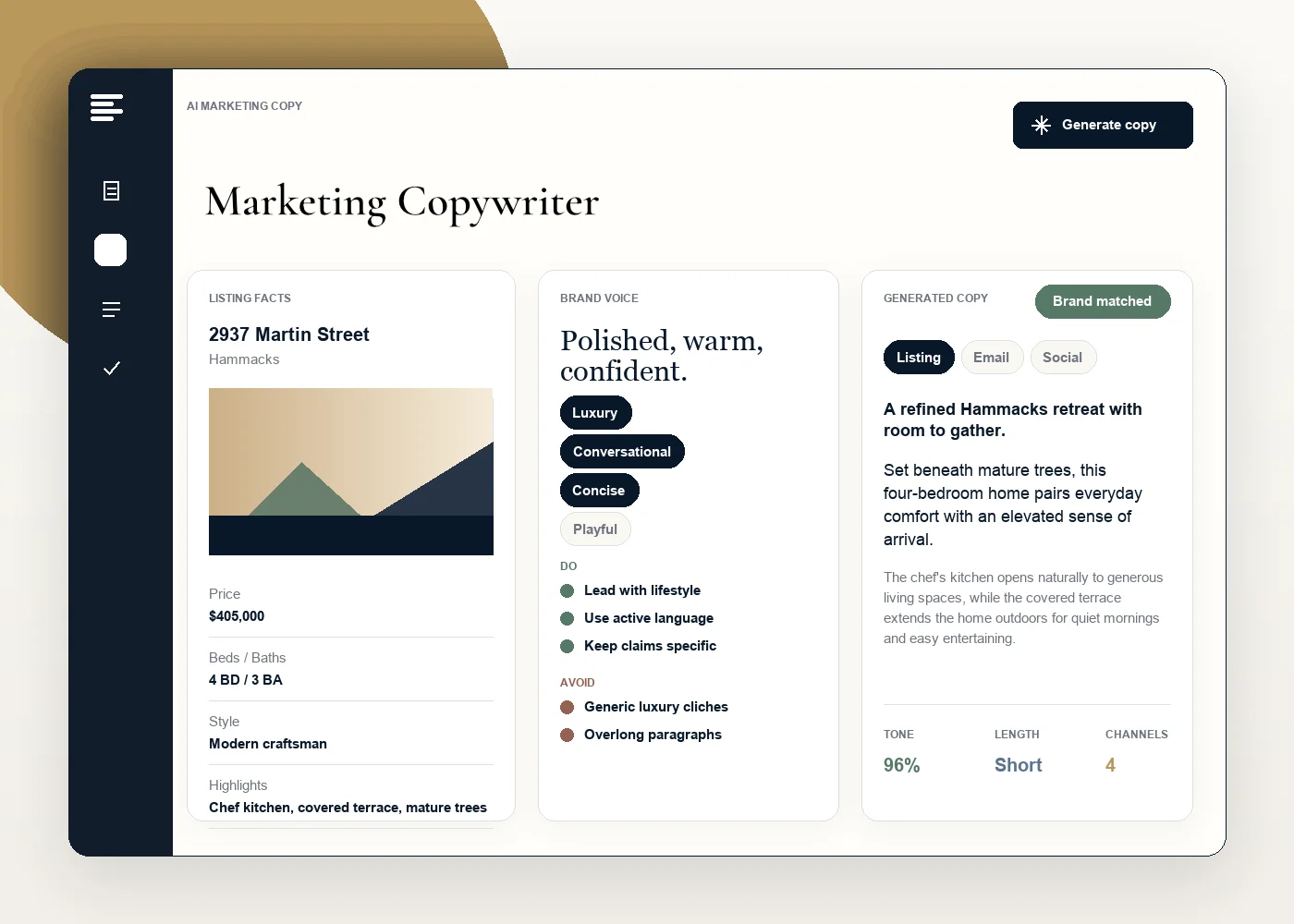 copywriter mockup