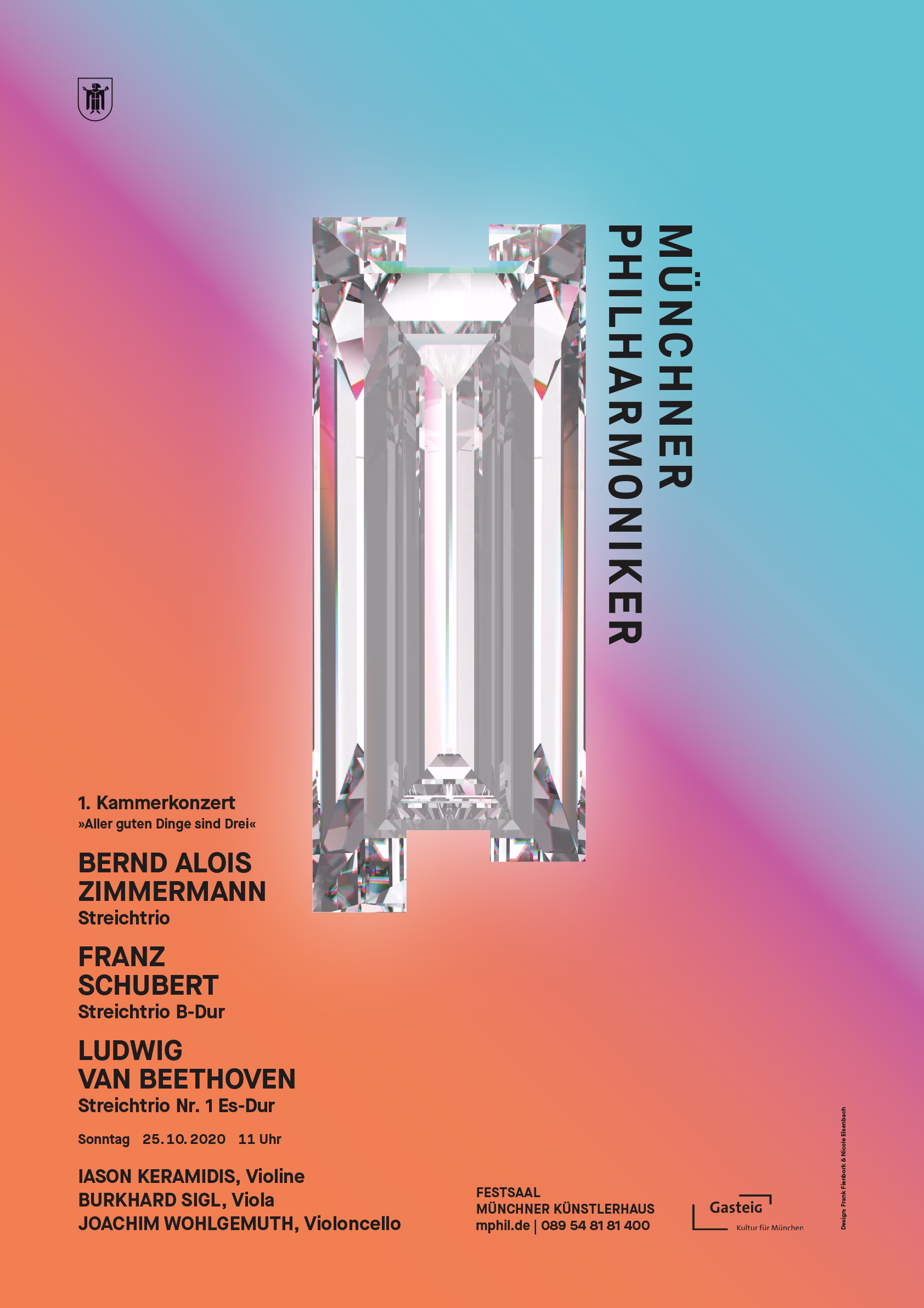 Plakat Münchner Philharmoniker mit Logo als Diamant