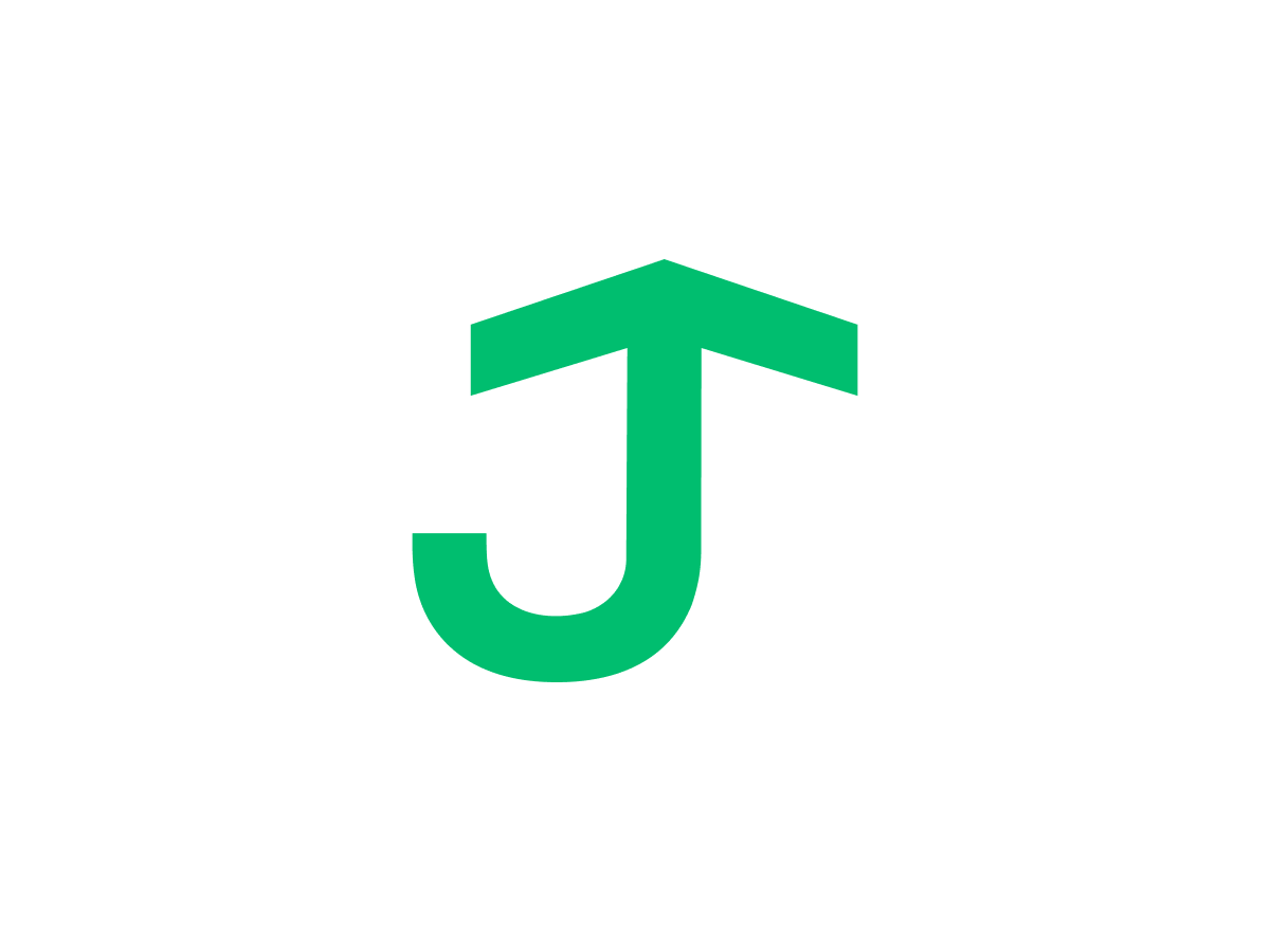 Logo Join Transition: grünes J mit Pfeil nach oben
