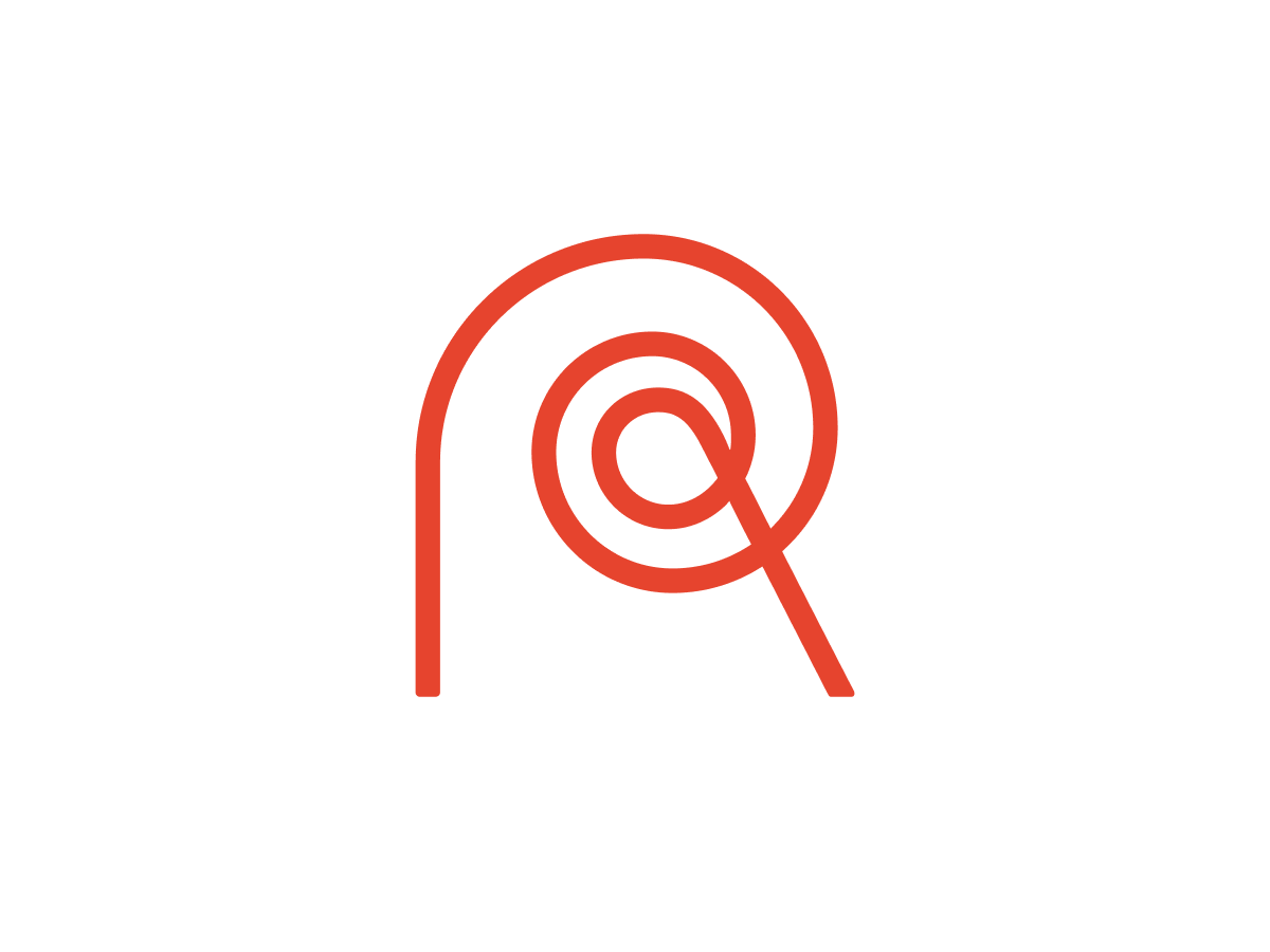 Logo Refound: rote Spirallinie