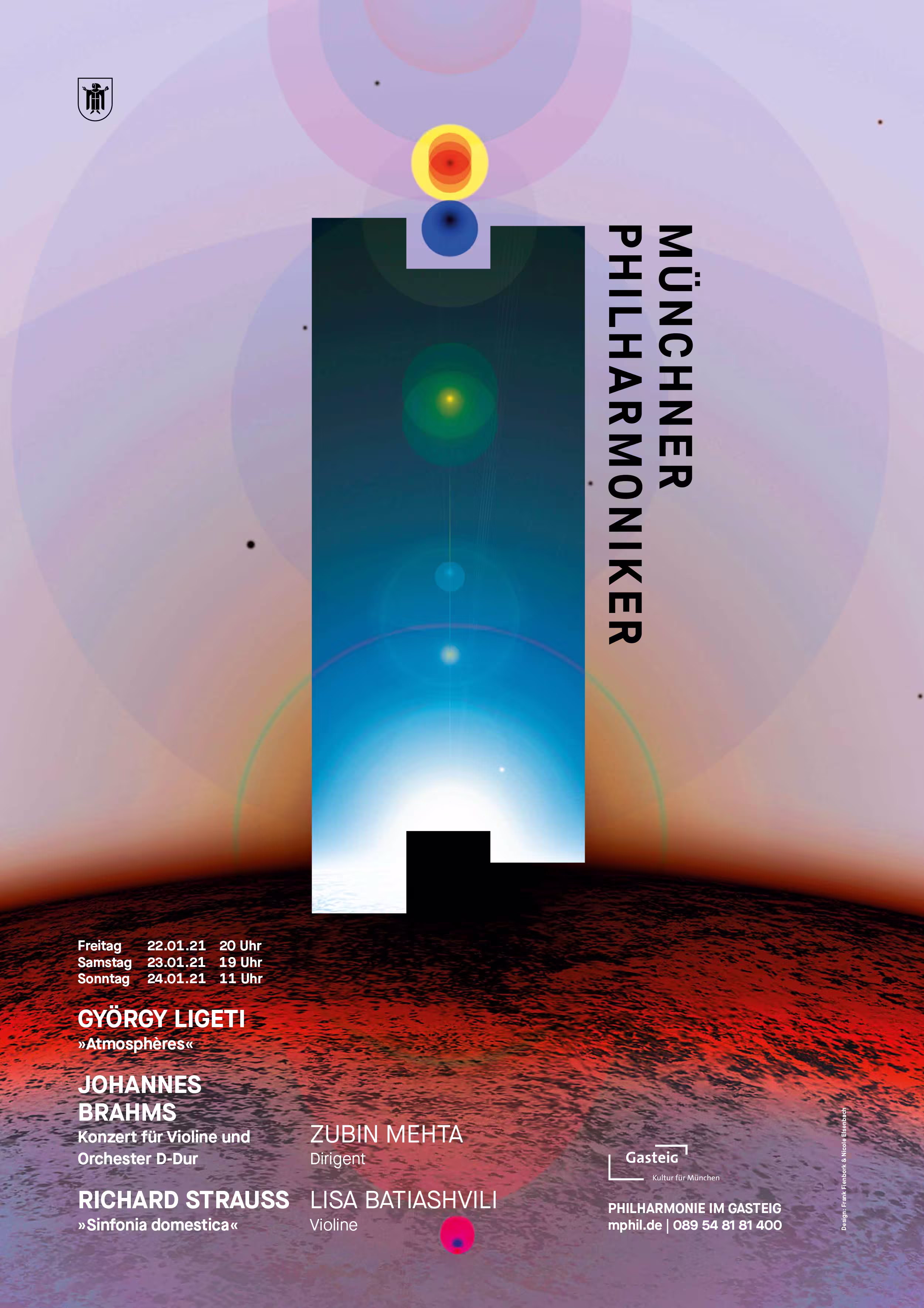 Plakat Münchner Philharmoniker mit Space Logo