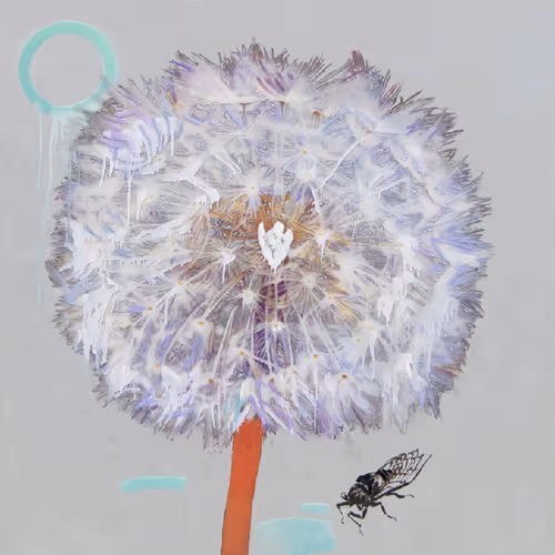 Dandelion with Cicada
