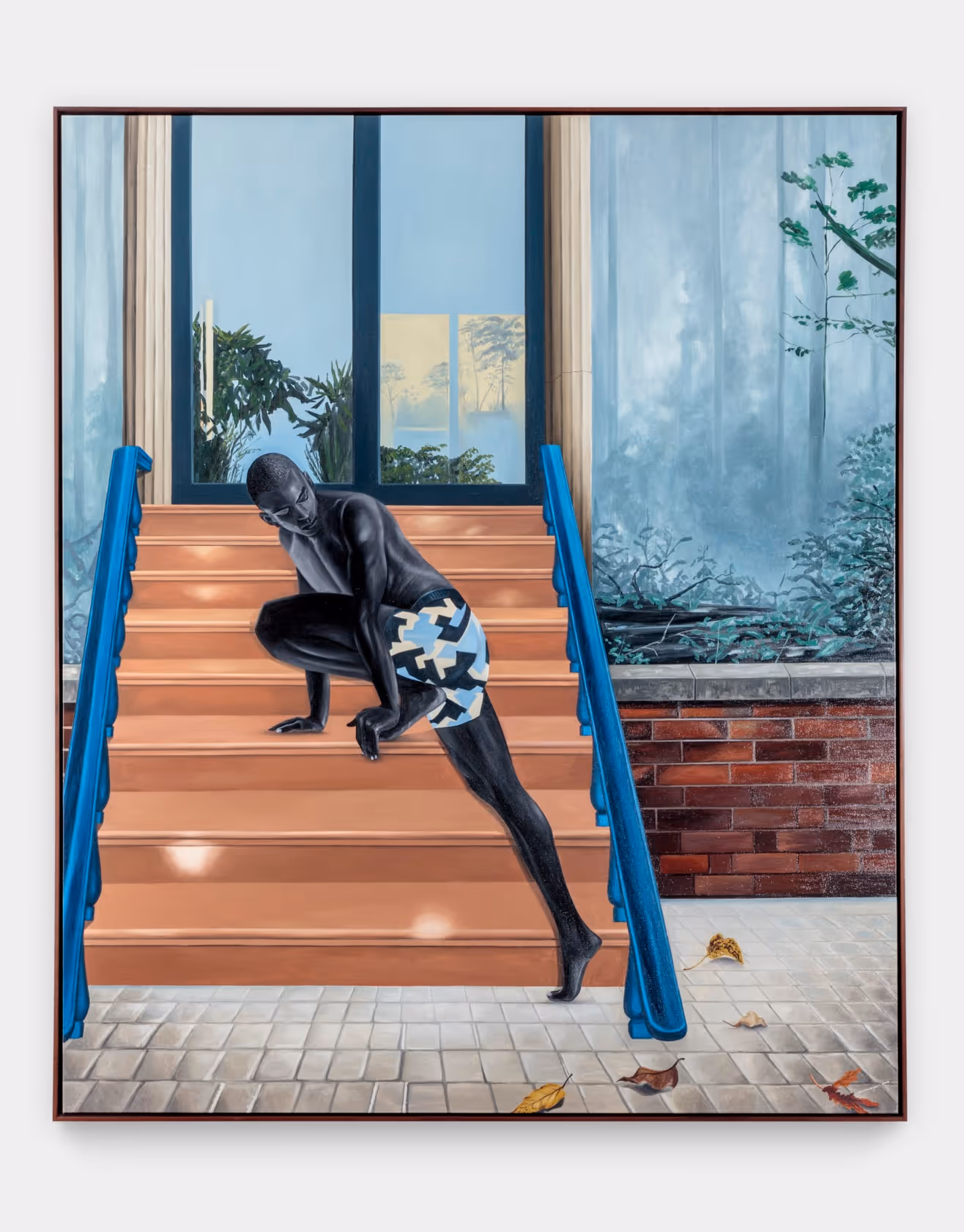 Man Standing on a Staircase