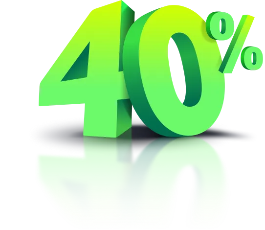 40%