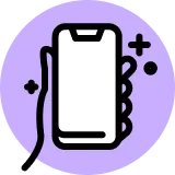 Icon of a frequency going up.