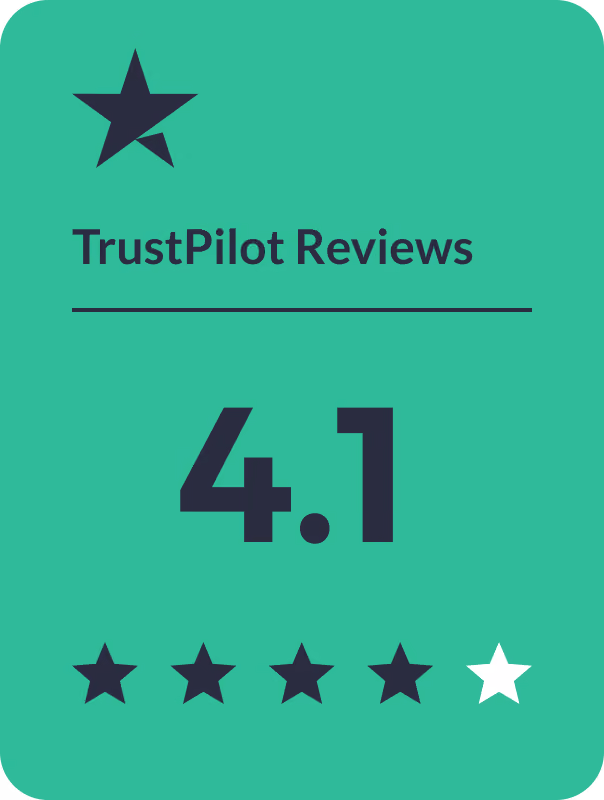 TrustPilot Reviews 4.1 stars