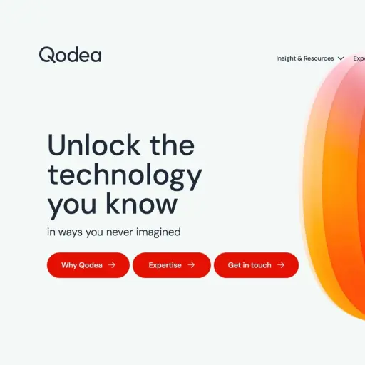 A screenshot from the Qodea website