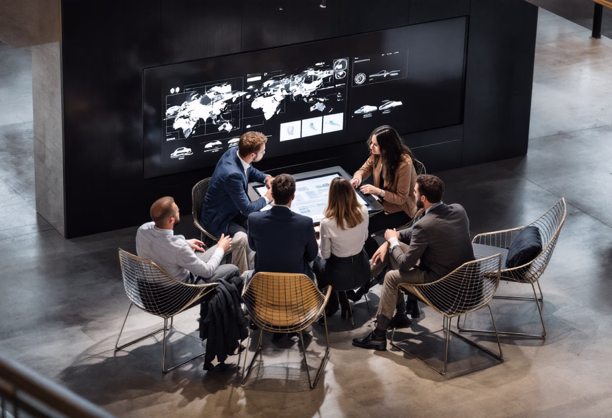 image of an office collaboration scene (for a mobility and transportation)