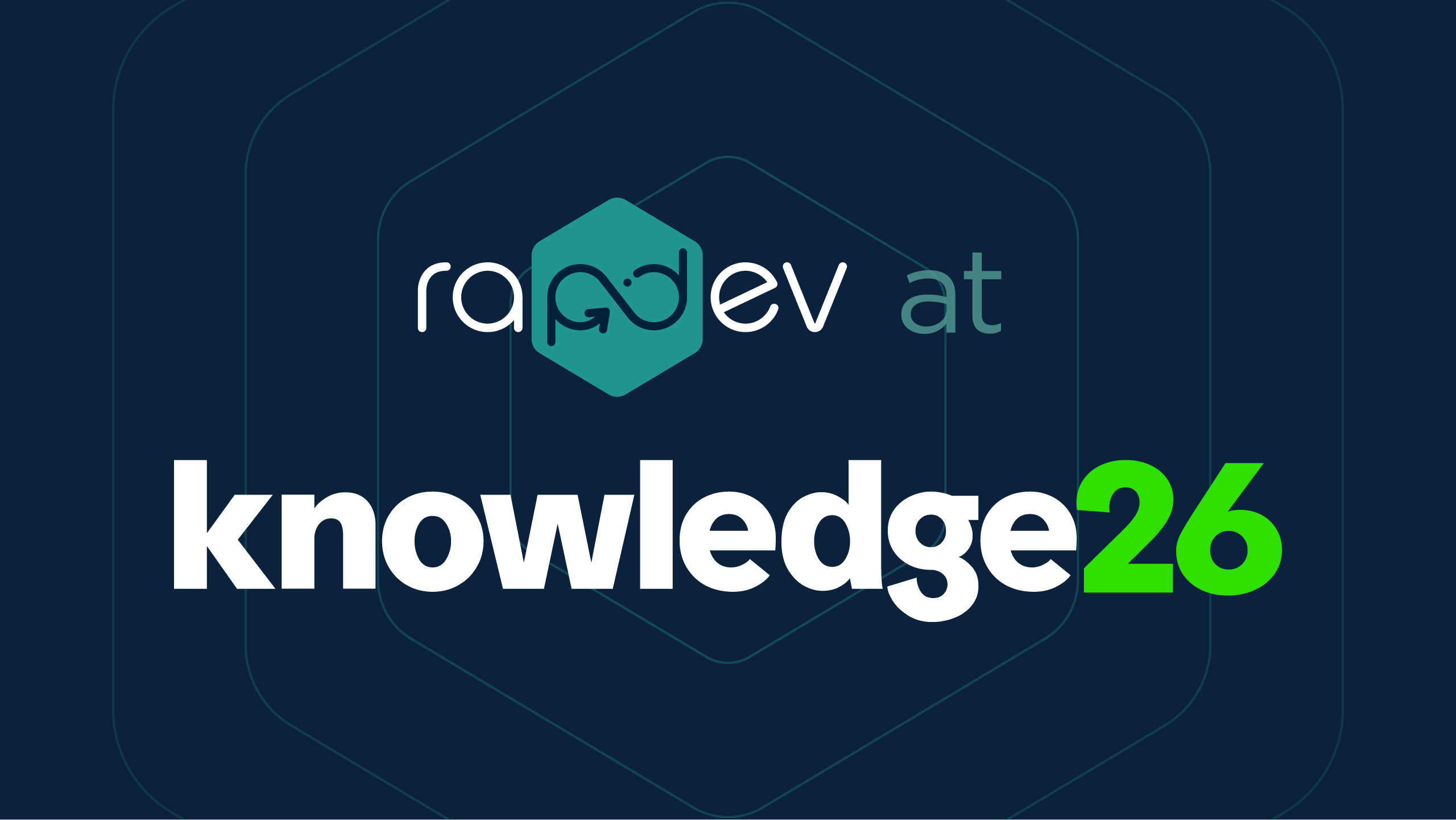 Thumbnail graphic for the resource ' RapDev at ServiceNow's Knowledge 2026'