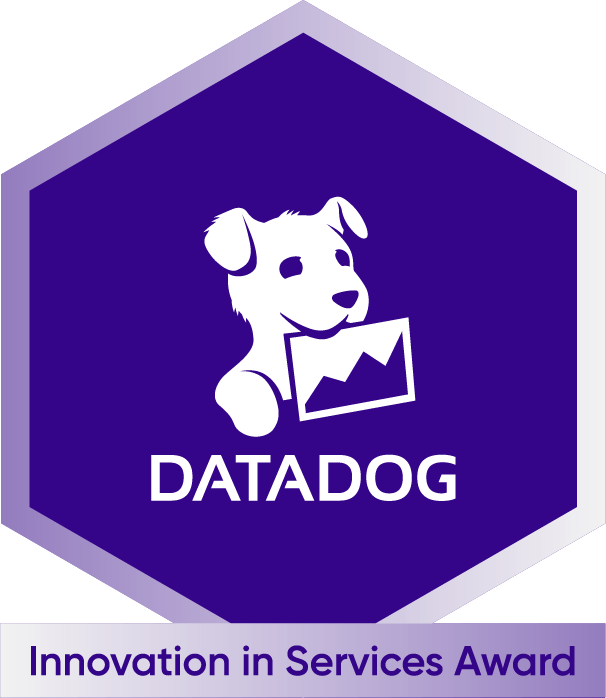 Award badge for ' RapDev Wins Datadog Innovation in Services Award'