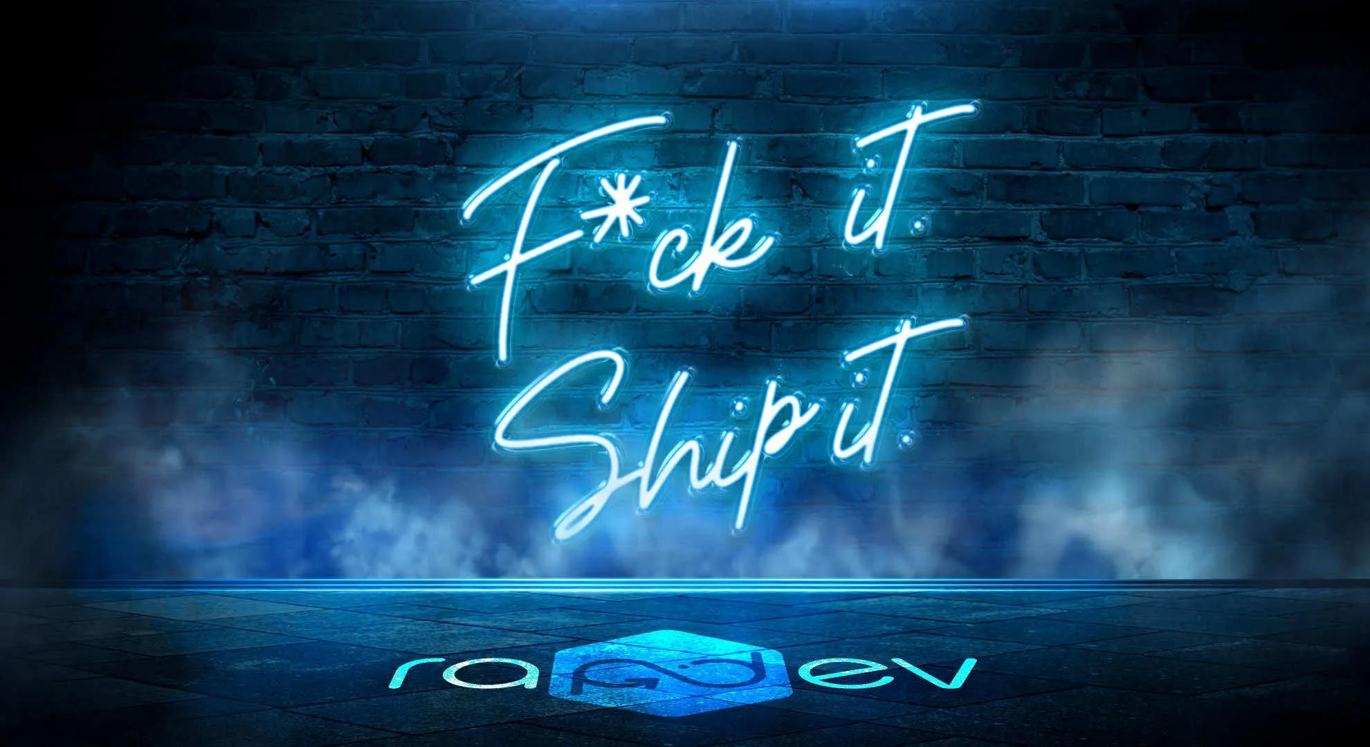 RapDev branded merchandise item displayed as a product mockup.