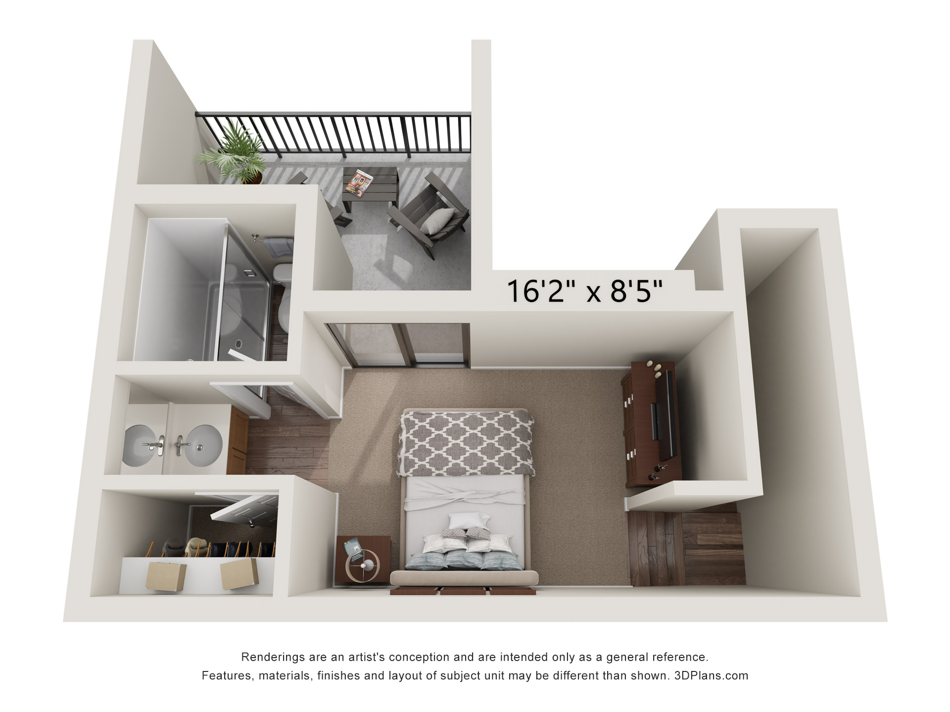 2 Bed 2 Bath floor 2