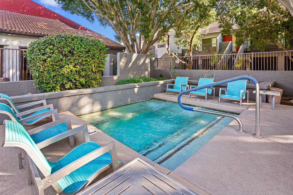Pool with lounge chairs
