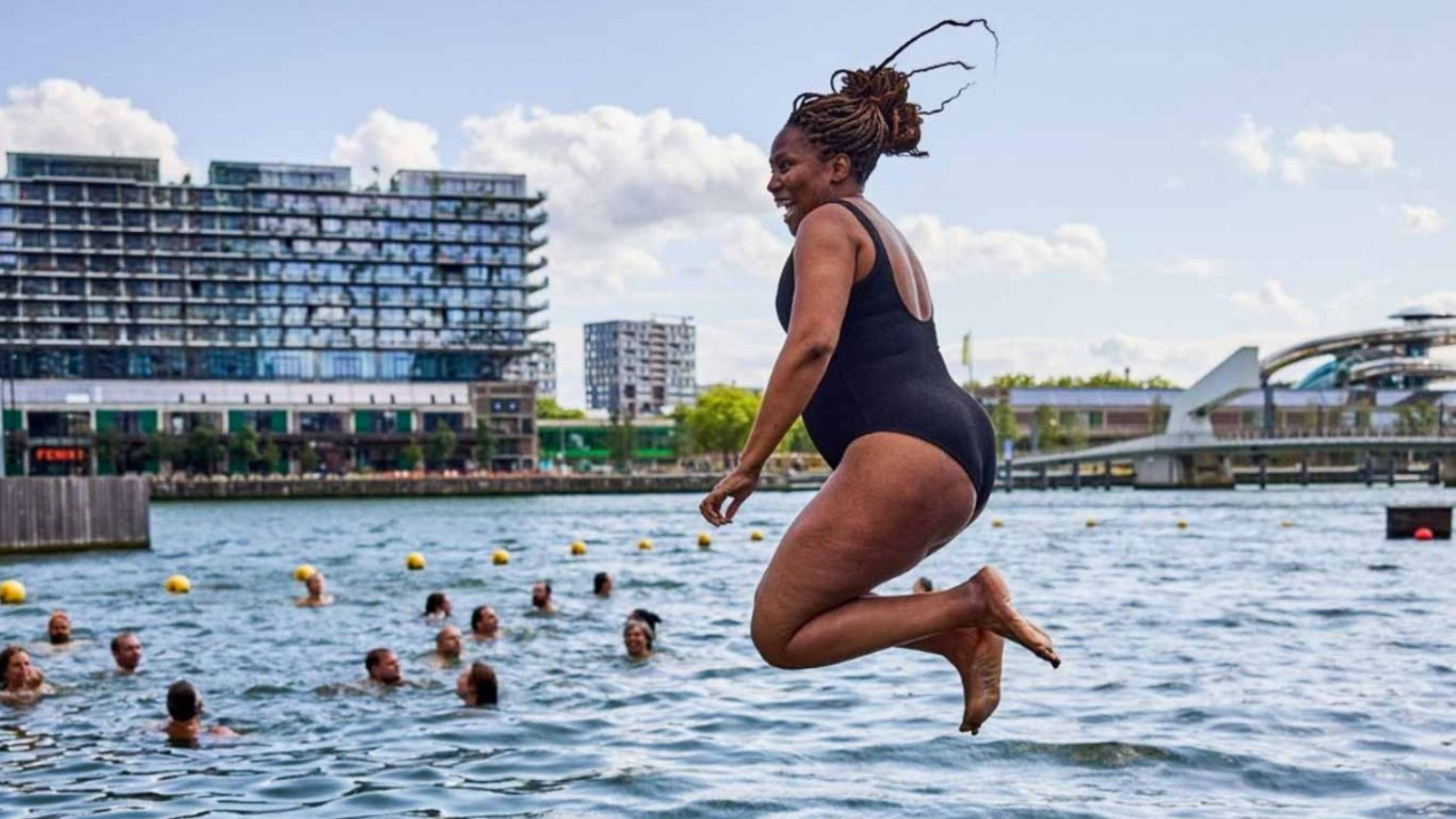 Charity taking a leap of faith at the inaugural Swimmable Cities Summit in Rotterdam.