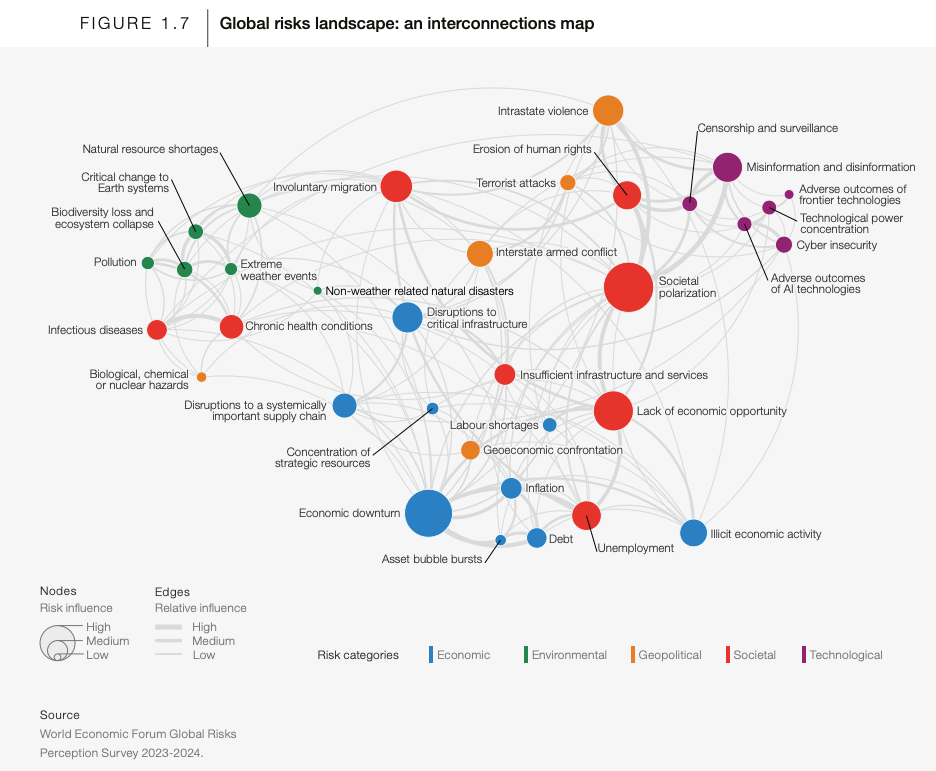 The World Economic Forum's global risks landscape.