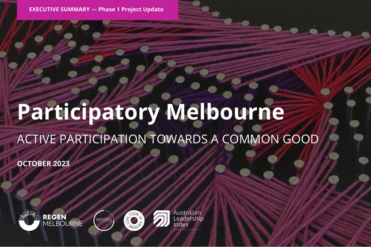 Participatory Melbourne Phase 1: Insights & Activation Model - Executive Summary