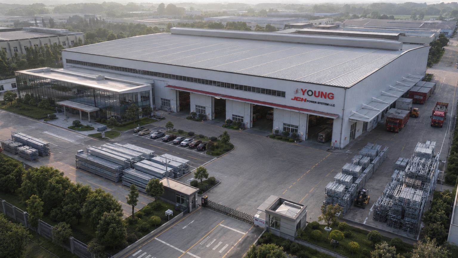 Aerial view of the J-YOUNG GROUP manufacturing facility