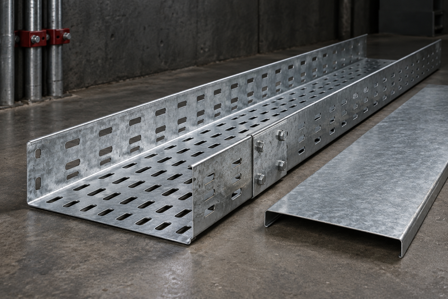 Illustration of cable management equipment: Perforated Cable Tray