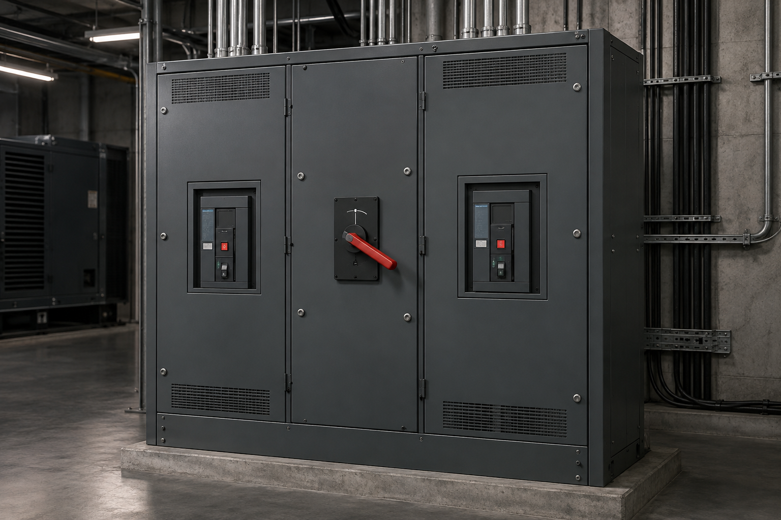 Illustration of switchgear and distribution equipment: Automatic Transfer Switch Panels
